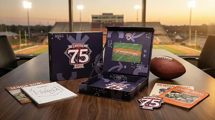Reese’s Senior Bowl vip video box invitation